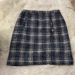 Ann Loft Tweed skirt with front pockets